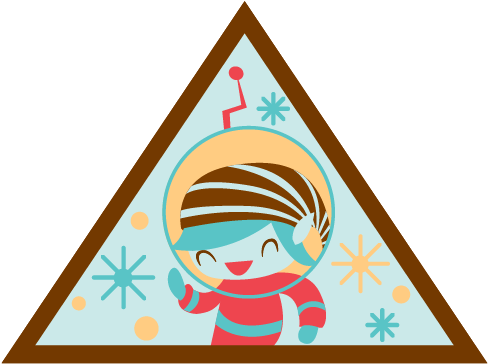 Brownies' Space Science Adventurer - Girl Scouts Space Science Badges (600x600)