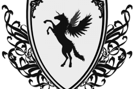 Svg Stock Blank Shield Logo With Wings Png K - Free Vector Horse (450x300)