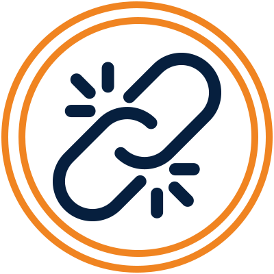 Missed Conection Claim - Vector Broken Link Icon (400x400)