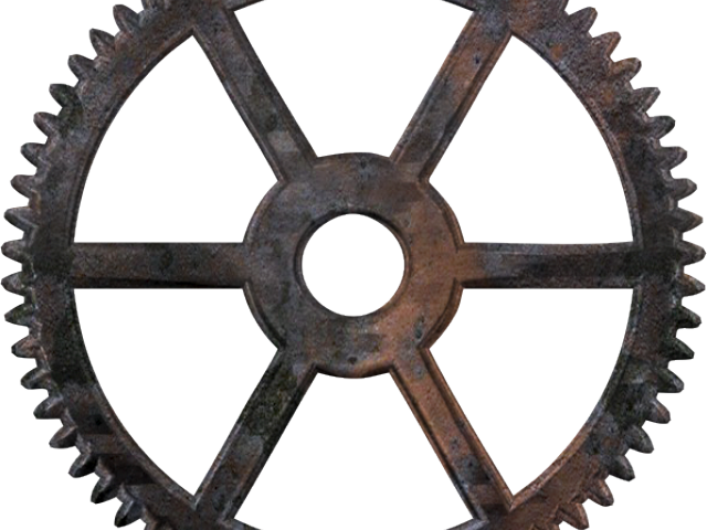 Gears Clipart Time Wheel - Steampunk Transparent Gear Png (640x480)