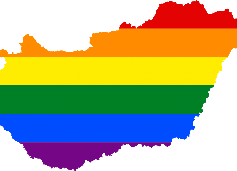 The Situation Of The Lgbtq People And Their Rights - Map Flag Of Hungary (800x580)