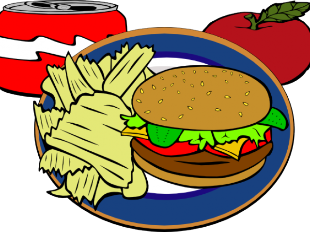 Drinks Clipart Junk Food - Hamburger Clip Art (640x480)