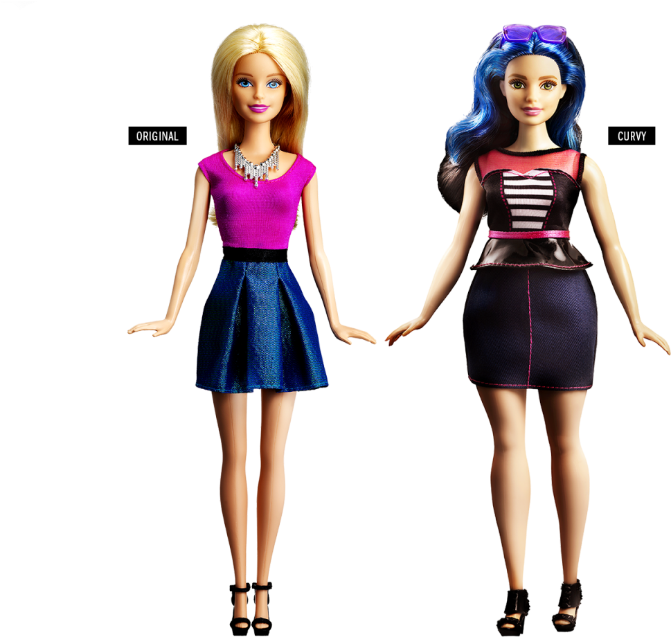 Mattel Releases Three New Body Shapes For The World's - Curvy Barbie (1200x976)
