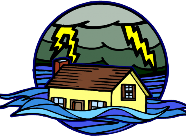 Flooded Clipart Drill - Drawing On Disaster Management (640x480)