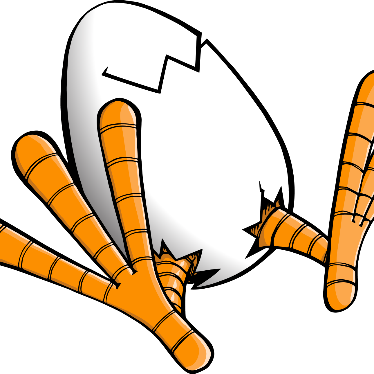 Chickenfeet Travels - Cartoon Chicken Feet Clipart (1289x1288)