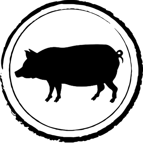 50/lb / Each Half Of Pork Requires A $100 Deposit - Vinyl Pig Decal (497x502)
