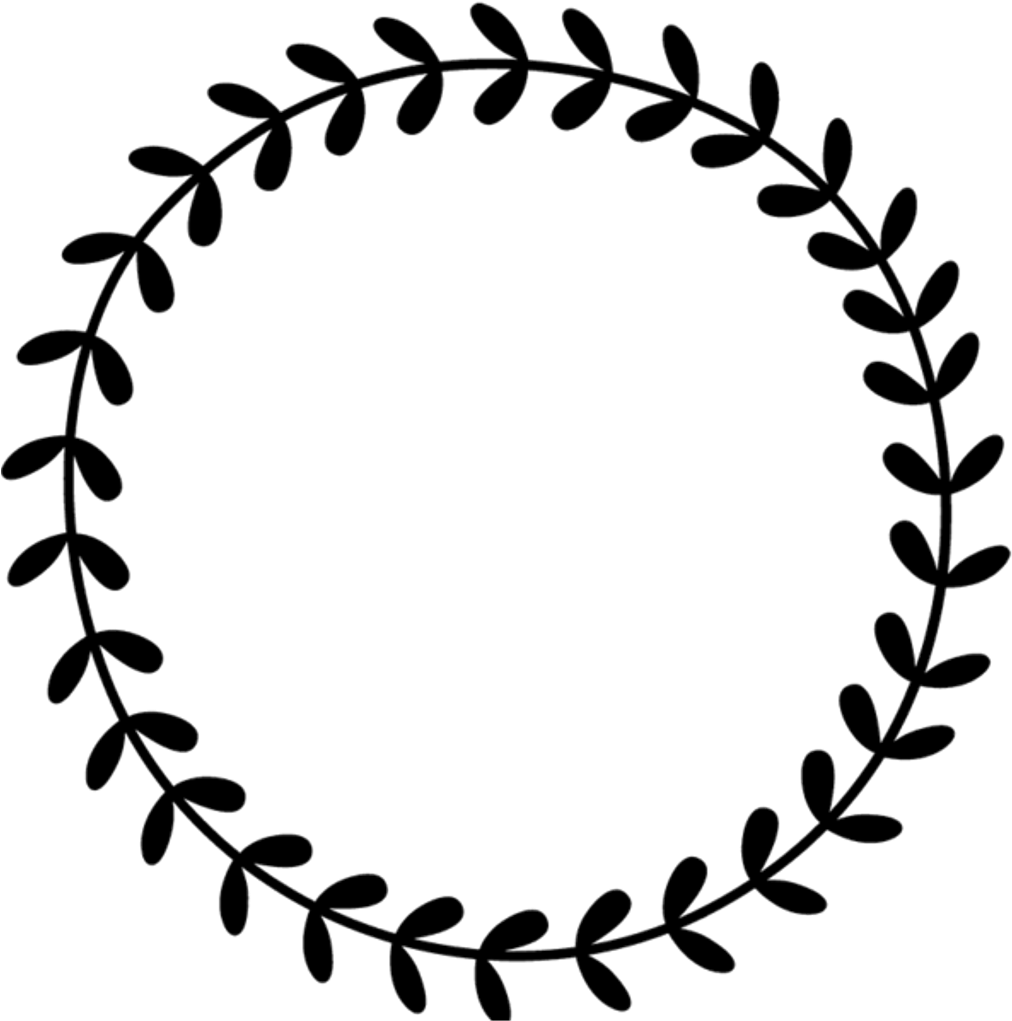 Border Frame Leaves Vines Wreath Circle Round Border - 2 Corinthians 12 9 10 (1024x1024)