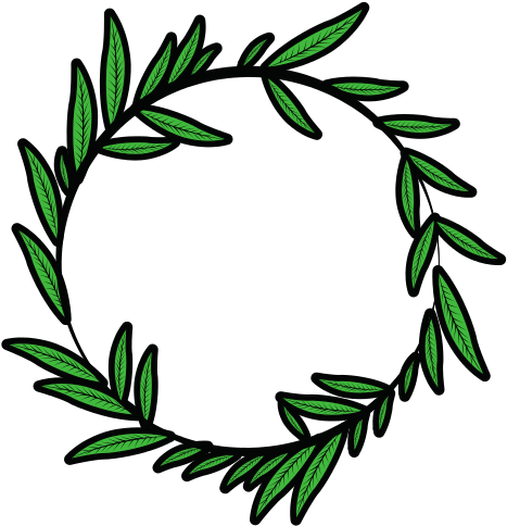 Drawn Wreath Leaf - Drawn Wreath Leaf (550x550)