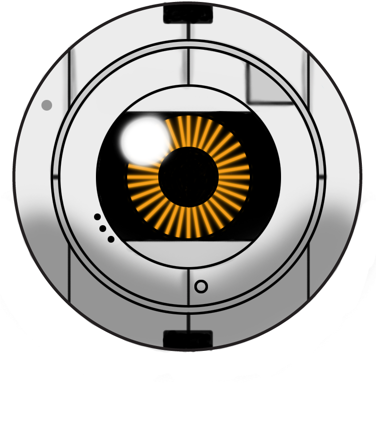 Shutdown Button Clipart Xbox - Portal 2 Space Core Drawing (771x1032)