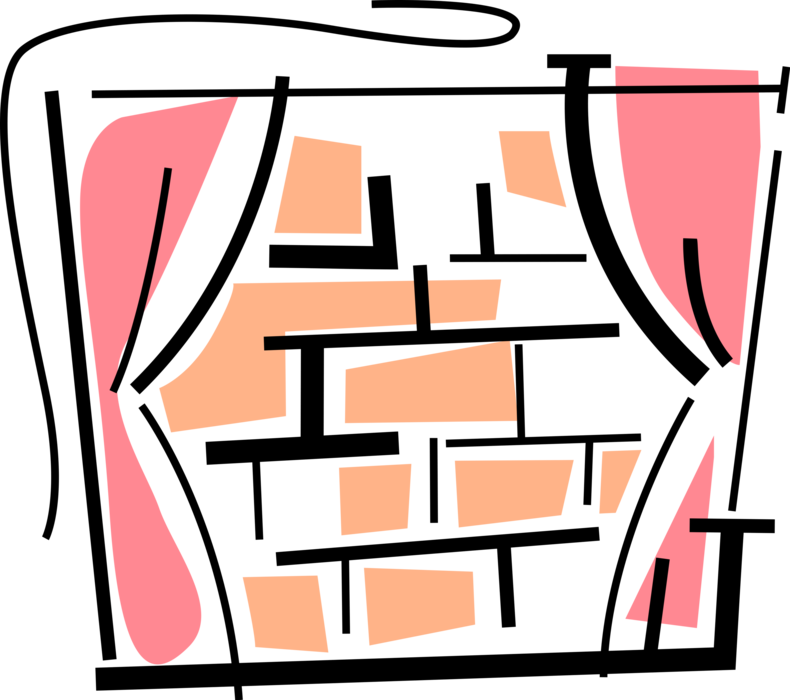 Vector Illustration Of Window Opening View Looks At - Vector Illustration Of Window Opening View Looks At (790x700)