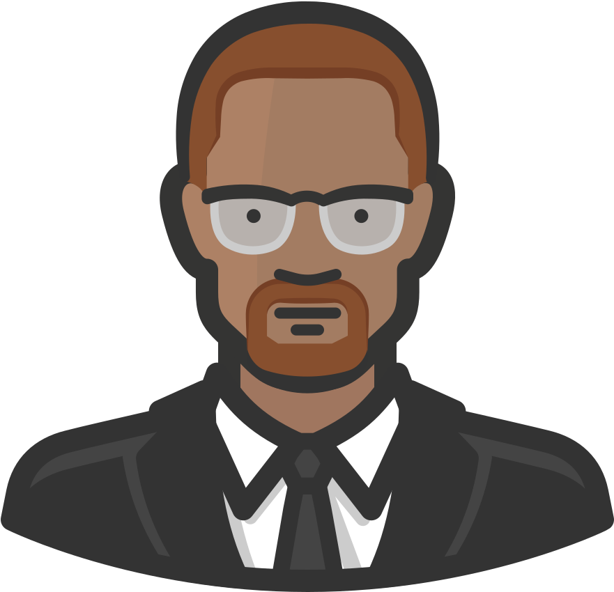 Clipart Malcolm X Png - Person (1024x1024)