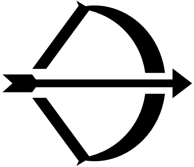 Arrow Bow Png Transparent Image - Иконка Лук (624x537)