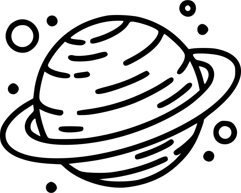 Graphic Stock Collection Of Free Planets And Ink Download - Planets Png Black And White (980x784)