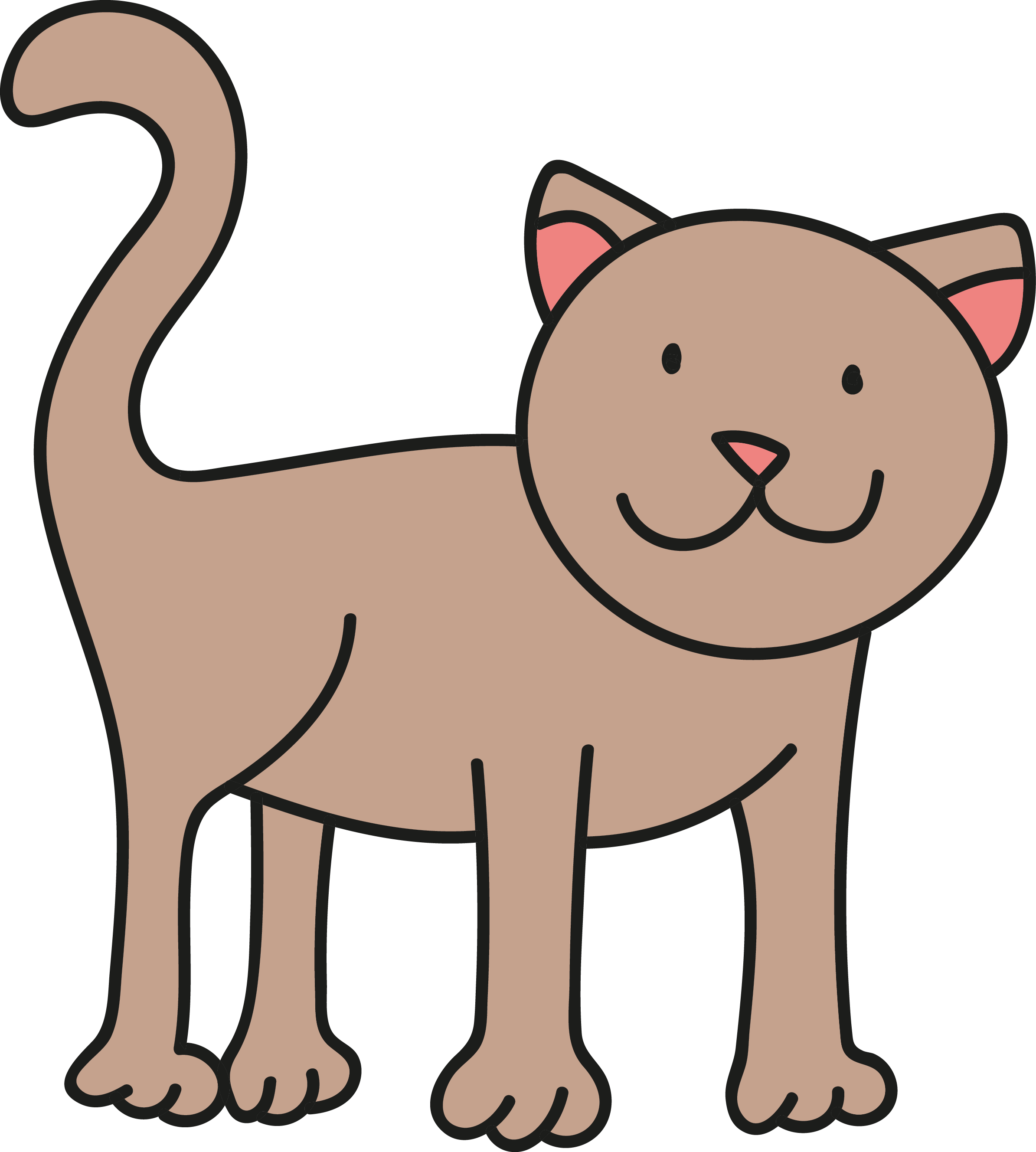 Cat Dog Whiskers Pet Clip Art - สัตว์ เลี้ยง การ์ตูน (2389x2656)