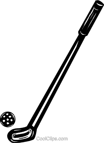Golf Ball And Club Royalty Free Vector Clip Art Illustration - Tool (348x480)
