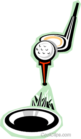 Golf Ball And Club Royalty Free Vector Clip Art Illustration - Illustration (282x480)