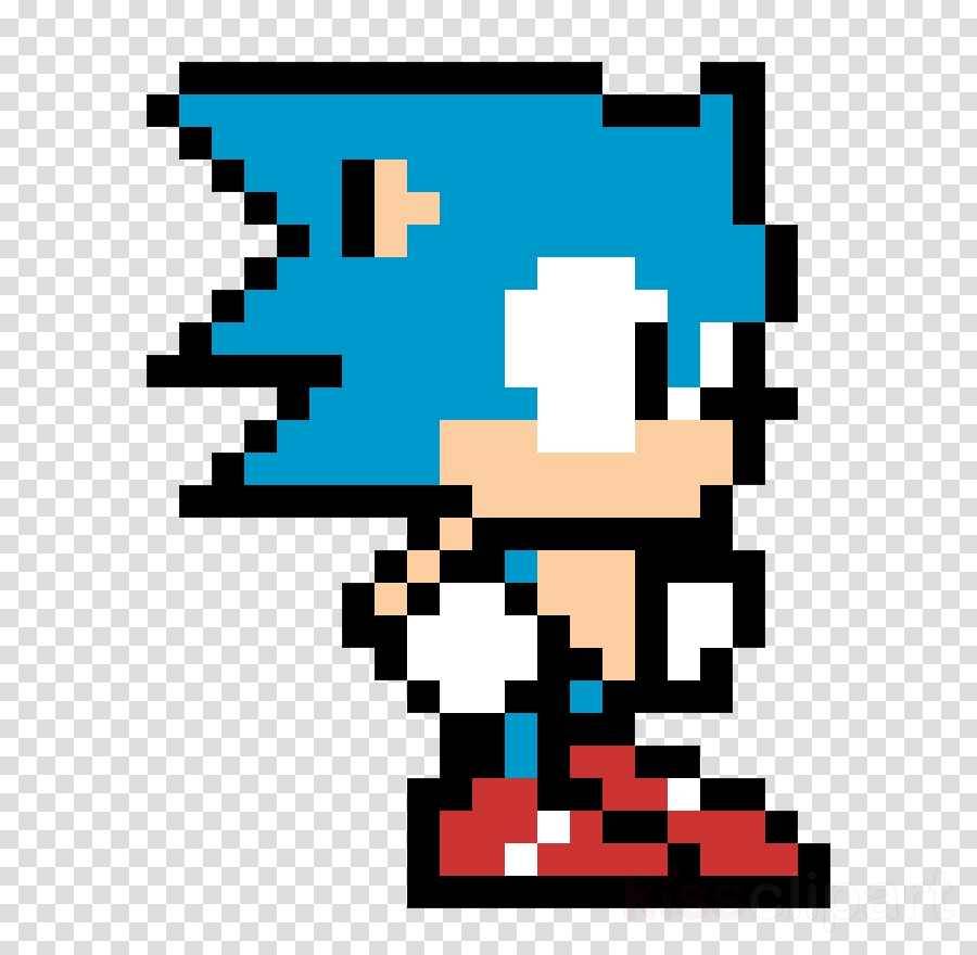 Sonic Pixel Art Grid Clipart Minecraft Sonic The Hedgehog - Classic Sonic Pixel Art (900x880)