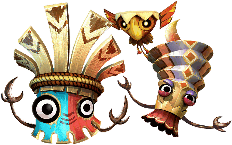 With A Little Bit Of Hocus Pocus, These Musical Hypnotists - Donkey Kong Country Returns 3d Boss Tikis (800x779)
