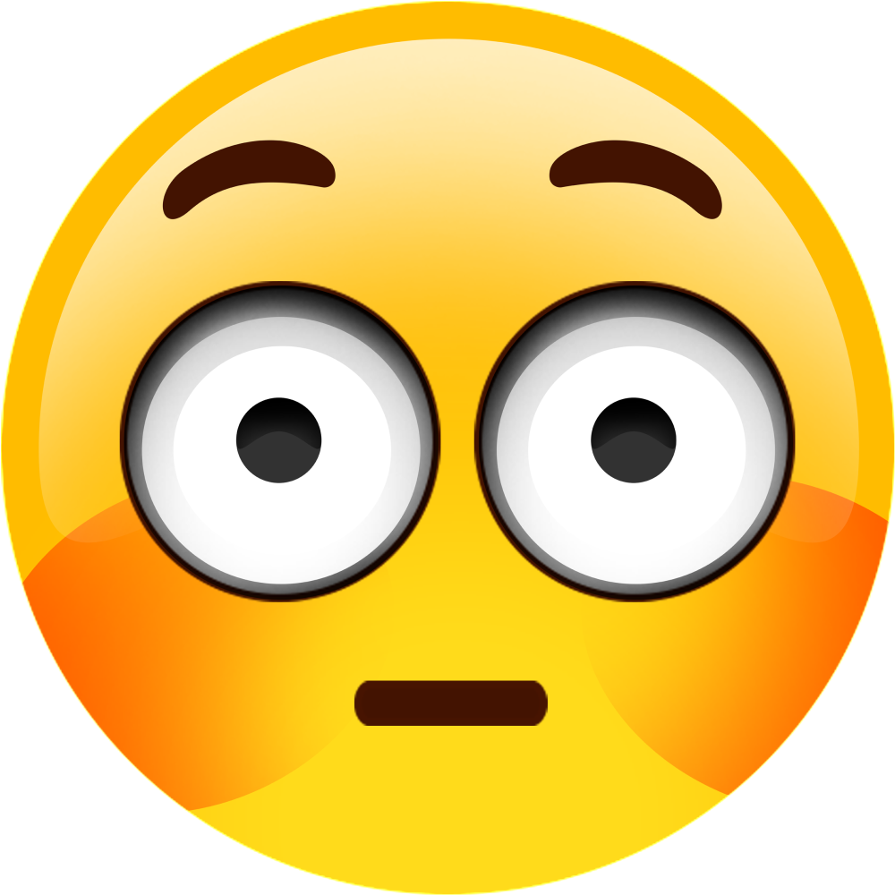 Blushing Flushing Emoji Sticker Embarrassment Transprent - Flushed Face Emoji Transparent (1024x1024)