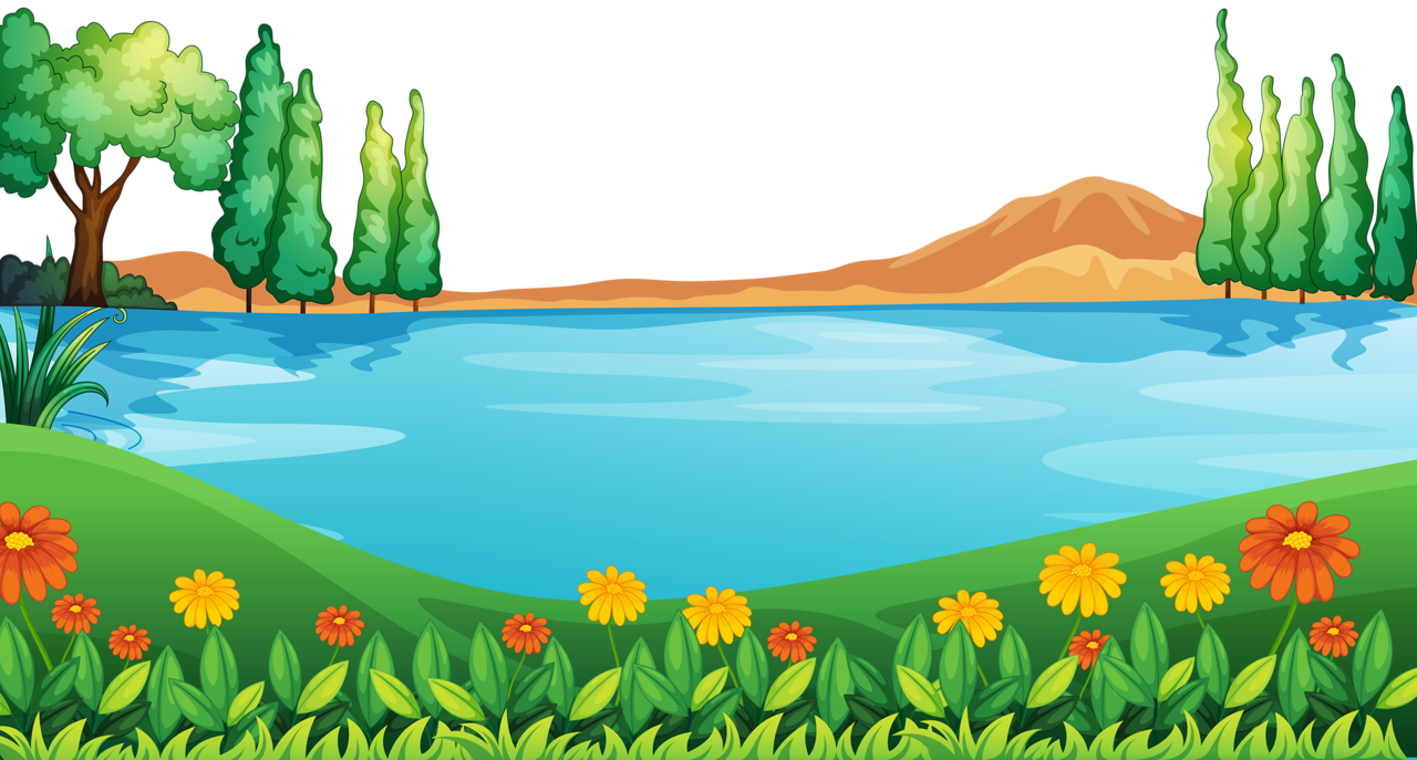 Field Clipart Rural Landscape - Frogs In Pond Cartoon (1280x687)