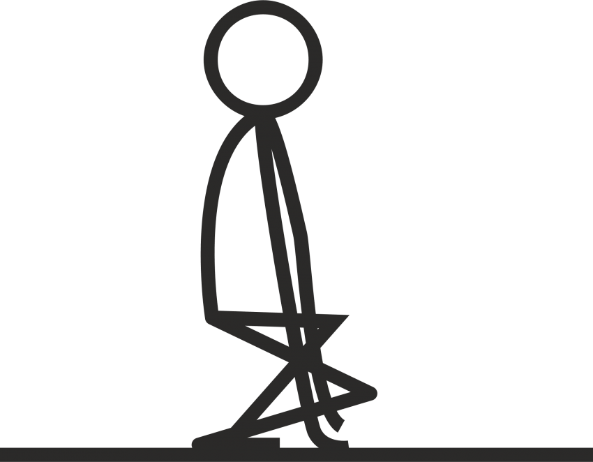 Free Png Download Stick Figure Squat Png Images Background - Clip Art (850x662)