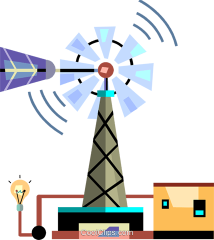 Wind Energy Royalty Free Vector Clip Art Illustration - Wind Energy Royalty Free Vector Clip Art Illustration (428x480)