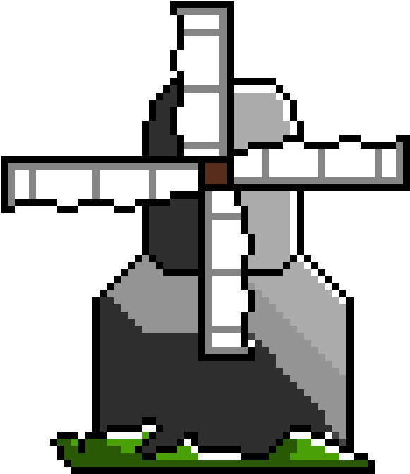 Wind Turbine - Wind Turbine Pixel Art (600x690)