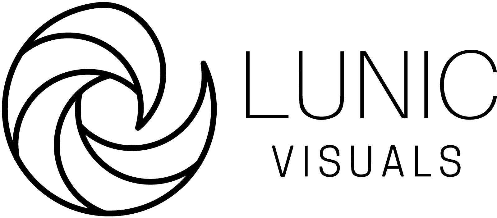 Lunic Visuals Logo - Line Art (1630x718)
