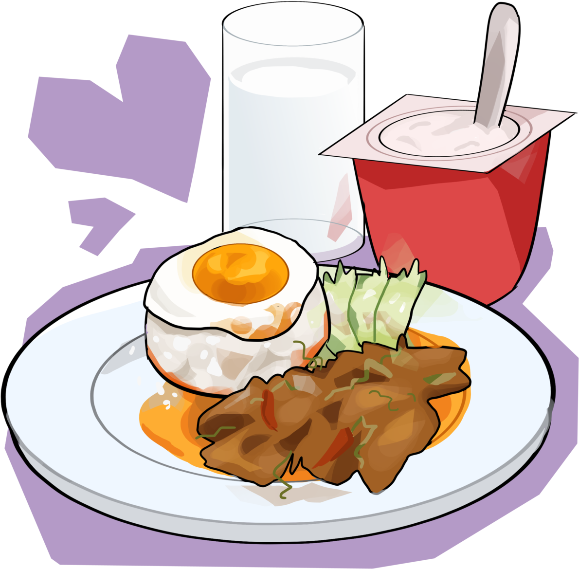 Breakfast Transparent Food Tumblr Cartoon Clipart Png - Breakfast Transparent Food Tumblr Cartoon Clipart Png (1280x1280)