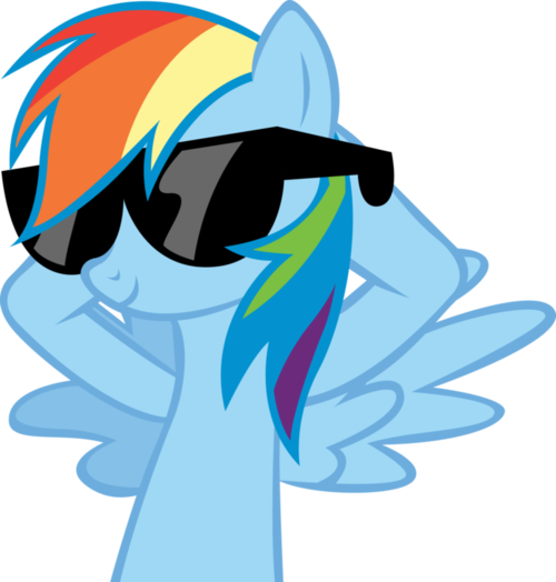 Mfw - My Little Pony Rainbow Dash Cool (500x524)