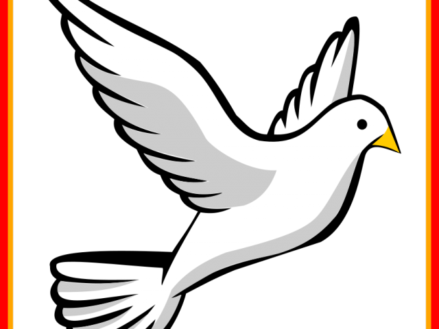Turtle Dove Clipart Clip Art - Kabutar Black And White (640x480)