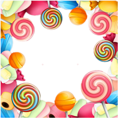 Cupcakes Lollipop Border Design (480x480)