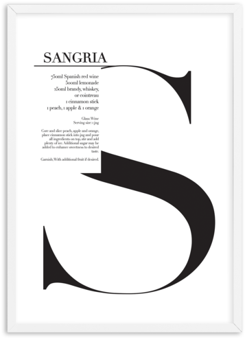 Sangria Art Print Or Poster - Crescent (481x600)