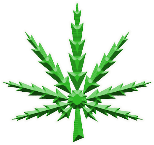 Transparent Marijuana Leaves - Illustration (620x560)