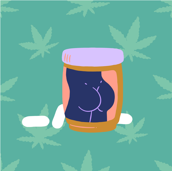 Taking Medical Cannabis As Suppositories - Illustration (900x600)