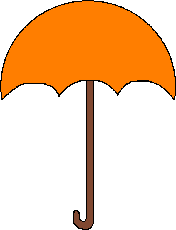 Graphics By Ruth - Umbrella Orange Clipart (617x807)