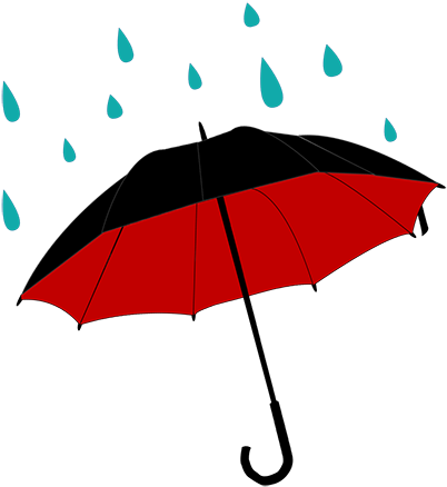 Pink Umbrella Clip Art , Png Download - Umbrella (402x438)