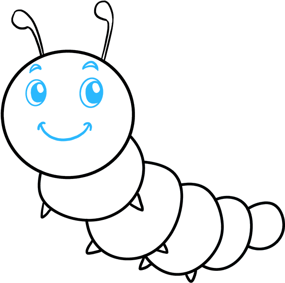 680 X 678 2 - Line Drawing Of Caterpillar (680x678)
