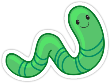 Cartoon Worms - Cute Worm Drawing (375x360)