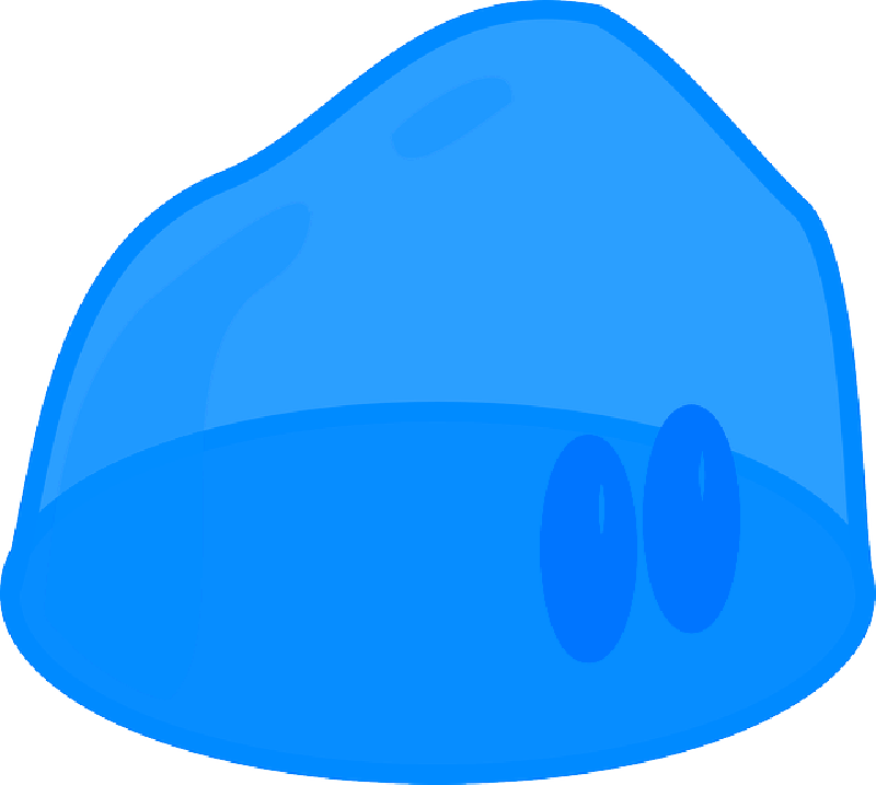Jelly, Aspic, Jello, Blue, Funny, - Blue Slime Monster (800x717)
