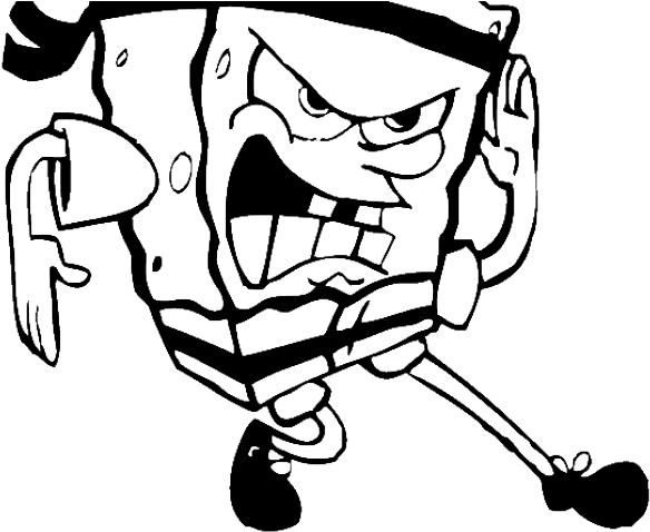 Karate Clipart Spongebob - Bob Esponja Karate Png (640x480)