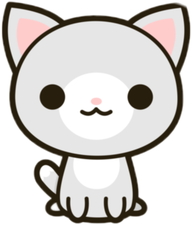 Clipart Transparent Kawaii Cat Clipart - Stickers Kawaii Png (807x946)
