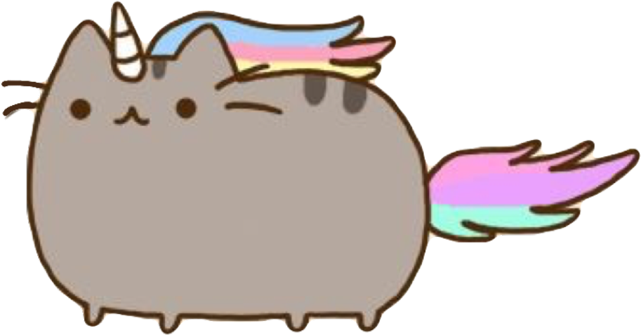 Transparent Pusheen Gif Cat Unicorn Grey Whiskers Transparent - Unicorn Cat (1024x819)