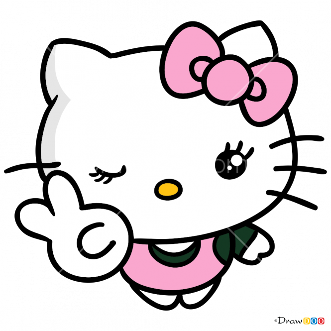 Hello Kitty Drawings - Hello Kitty Cute Png (665x665)
