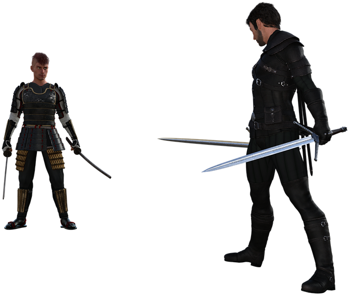 Samurai, Sword, Katana, Warrior, Fight, Men, Cgi, 3d - Katana (960x593)