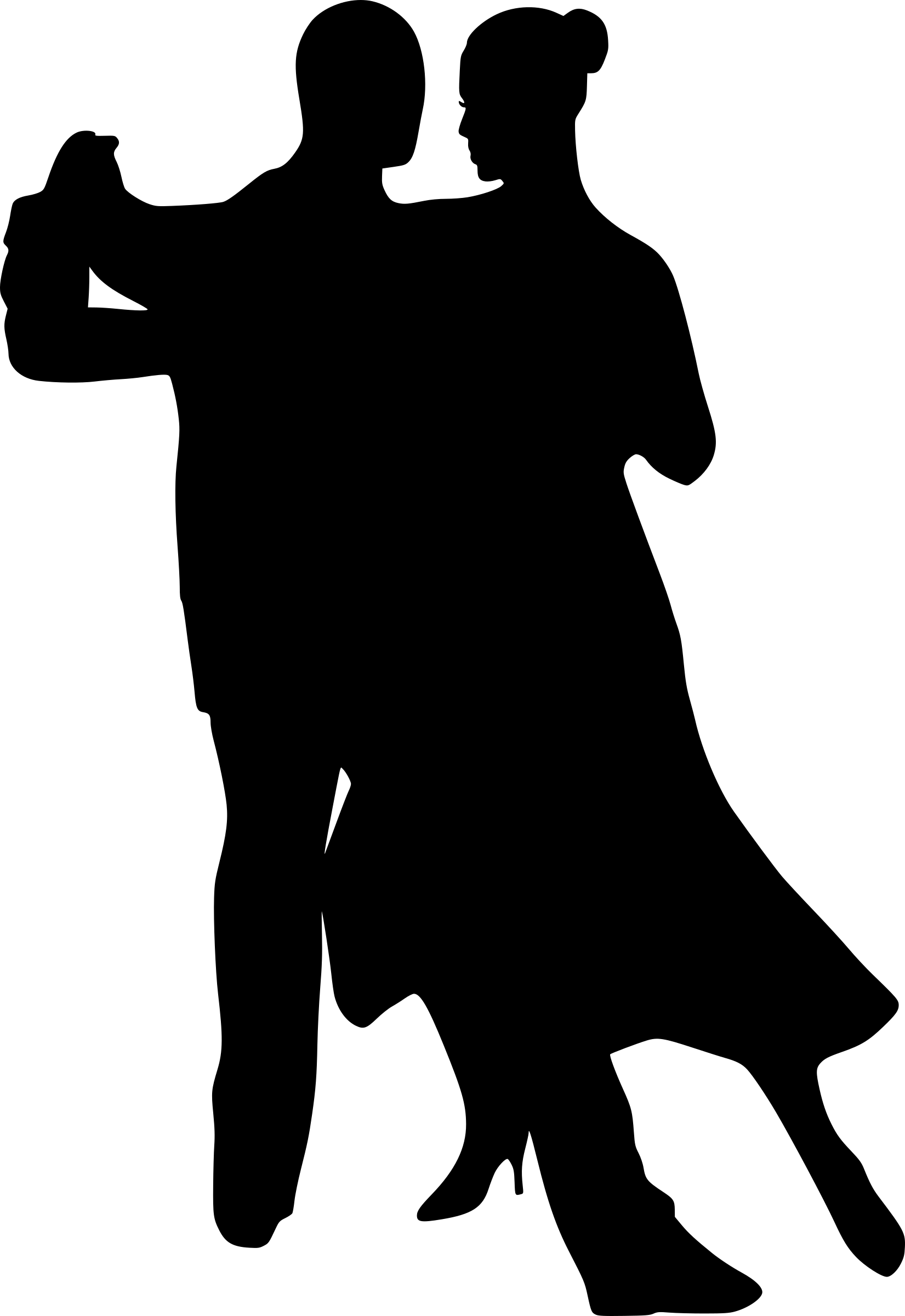 Ballroom Dance Ballet Latin Dance Choreography - Latin Music Silhouette Png (1651x2400)