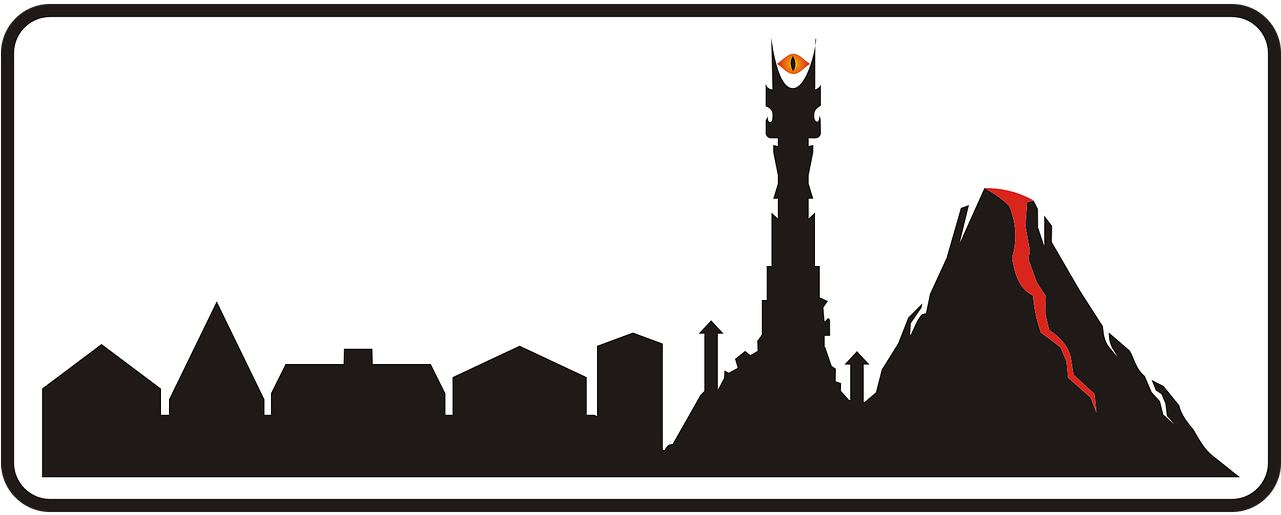 Sign Road Road Sign - Eye Of Sauron Silhouette (1280x640)