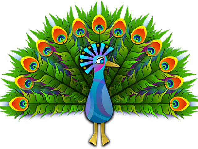 Peafowl Clipart Krishna Crown - Clipart Peacock (640x480)