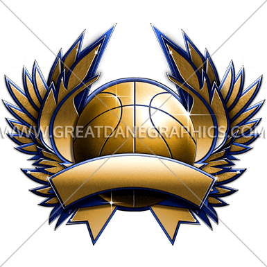 Metal Crest Production Ready Artwork For T - Basketball With Wings Logo (385x385)
