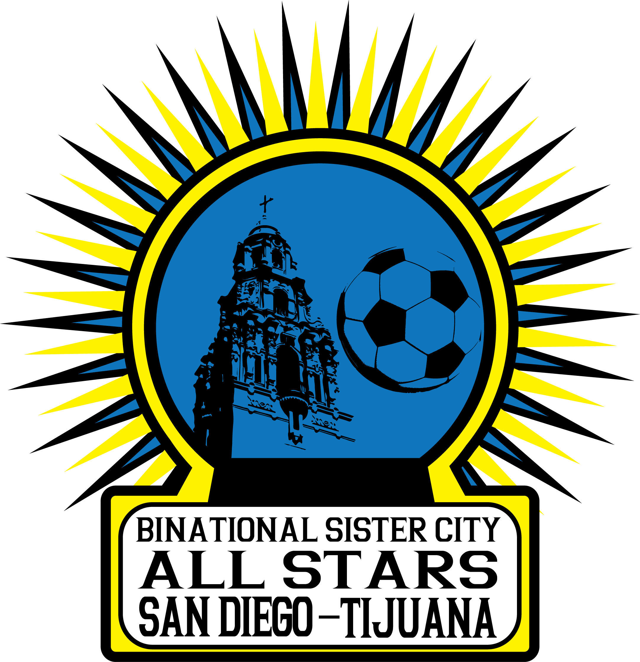 San Diego Tijuana Sister City All Star Tournament Is - Sun Minimalist Logo (2164x2237)